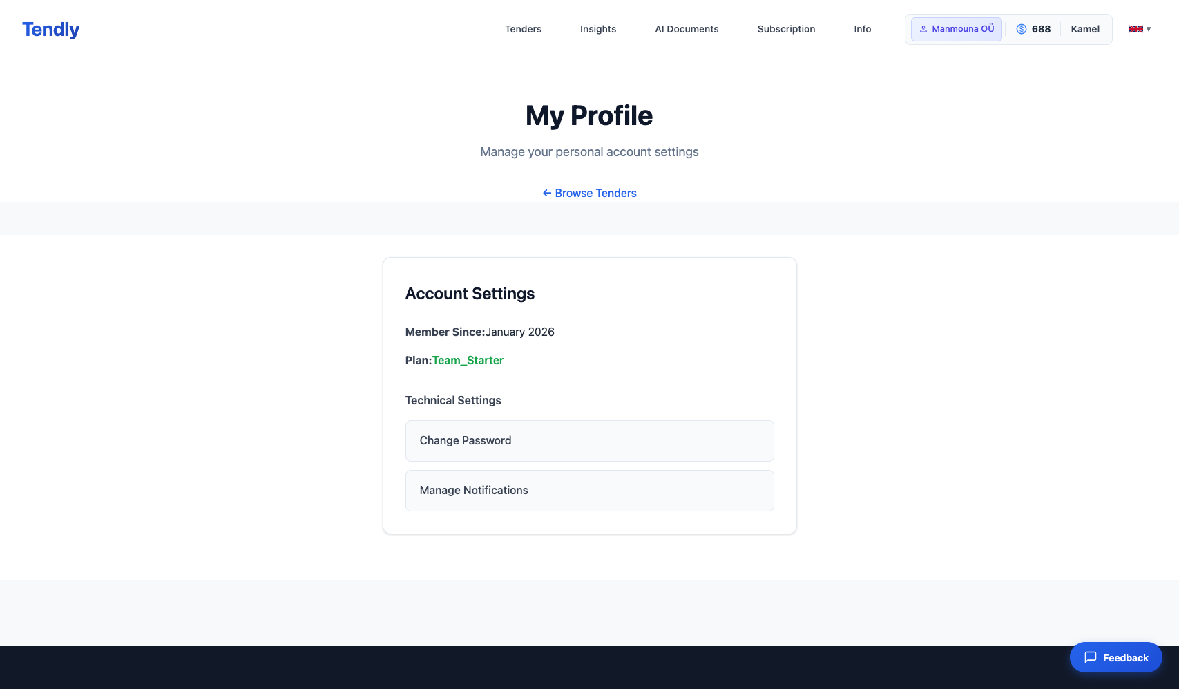 Managing Your Account