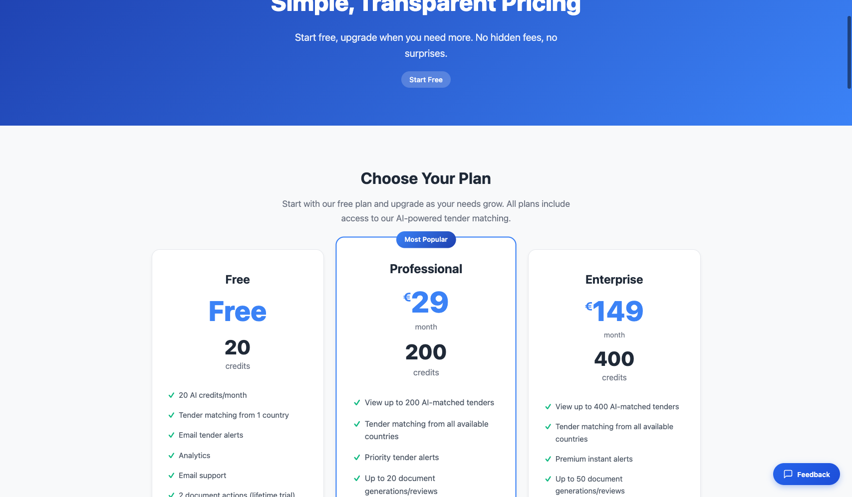 Subscription & Credits