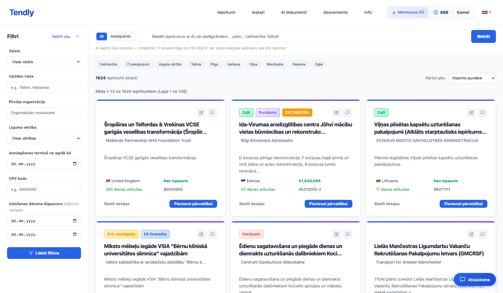 AI vadīta meklēšana